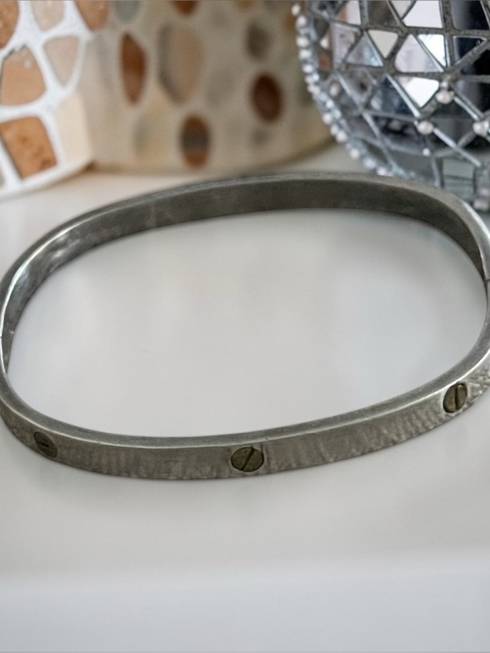 Sterling Silver Screw Head Bracelet